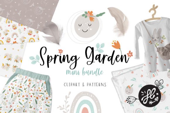 Boho Spring Garden Graphics for Local Branding