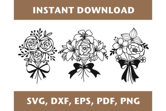 Bouquet Svg for Crafts and Graphics Projects