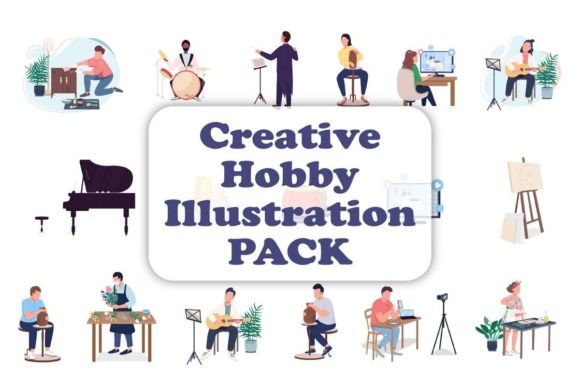 Faceless Characters Graphics for Digital Selling
