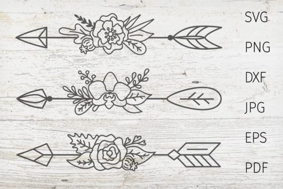 Flower Arrow Graphics for Creative Sellers