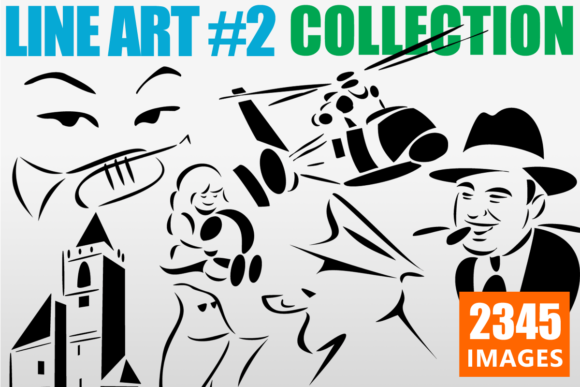 Line Art Mega Collection 2 Graphics for Crafting