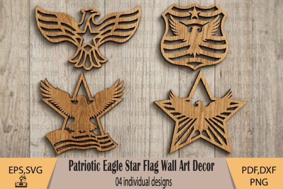 Patriotic Eagle Star Wall Art