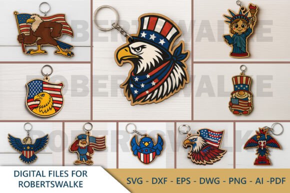 Patriotic Keychain SVG Bundle for Bold Web Design