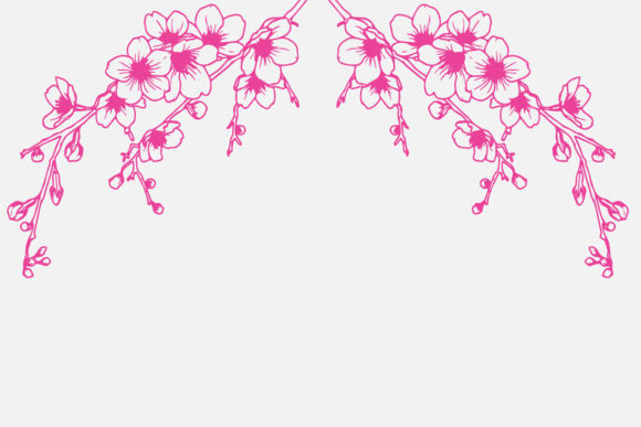 Pink Cherry Blossom Graphics for Local Branding