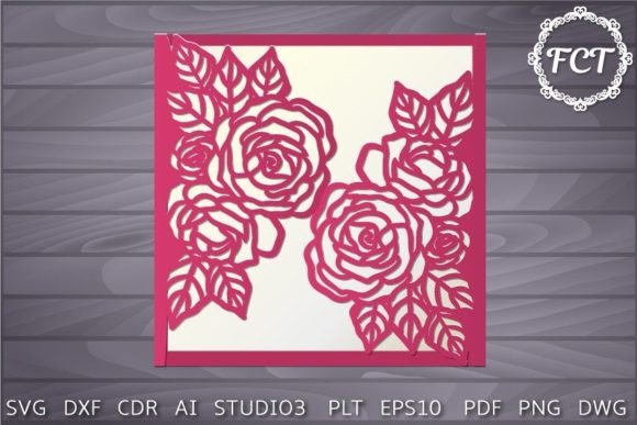 Roses Wedding Invitation Card - A Graphic Design Asset for Crafts