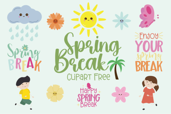 Spring Break Clipart Free for Graphics and Freebies