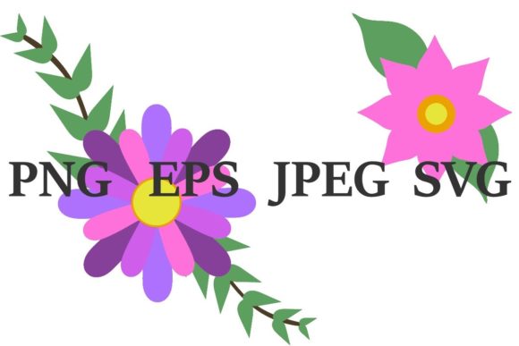 Spring Flower SVG Clip Art Set for Graphics and Illustrations