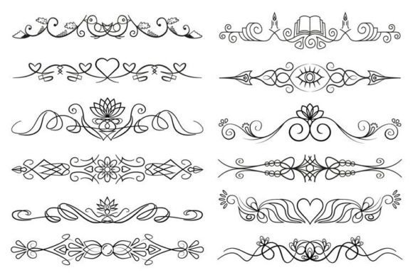 Text Divider Graphics for Modern Design
