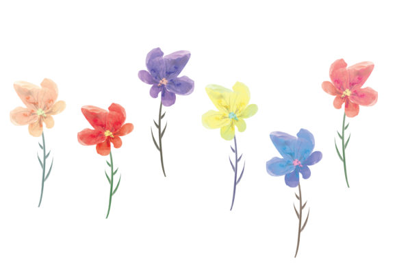 Watercolor Flower Clipart Graphics for Freebies
